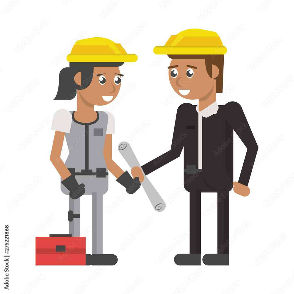 Construction workers with tools cartoons Construction workers with tools cartoons