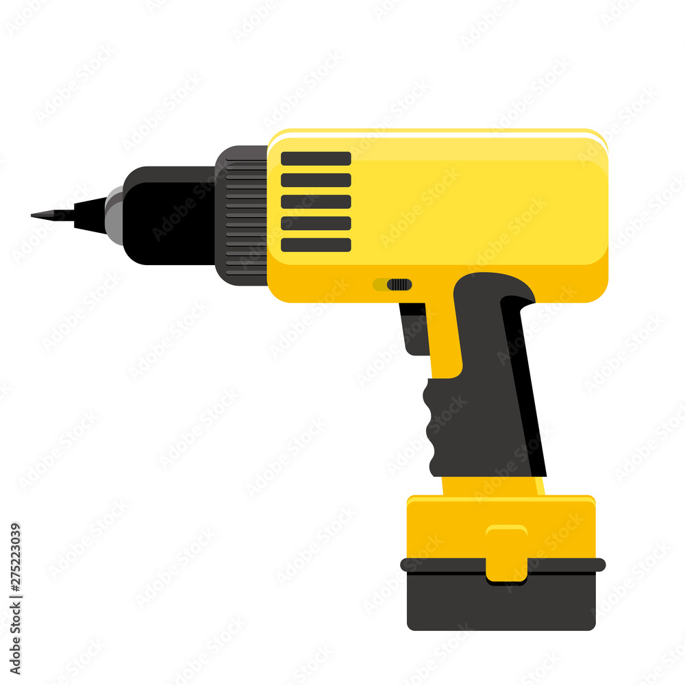 工具のイラスト 電動ドライバー 道具のイラスト ベクターデータ Vector De Stock Adobe Stock