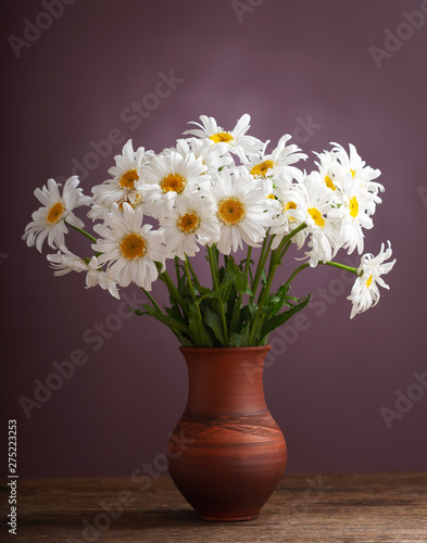 Wallpaper Mural still life with bouquet of daisy flowers in a jar Torontodigital.ca