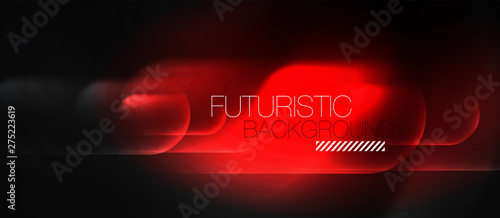 Neon glowing techno lines, hi-tech futuristic abstract background template