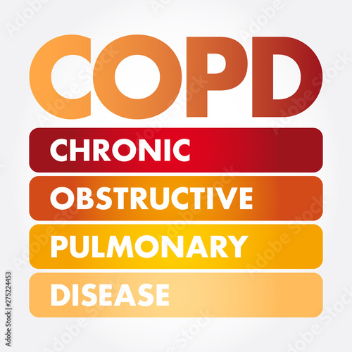 COPD - Chronic Obstructive Pulmonary Disease acronym, medical concept background