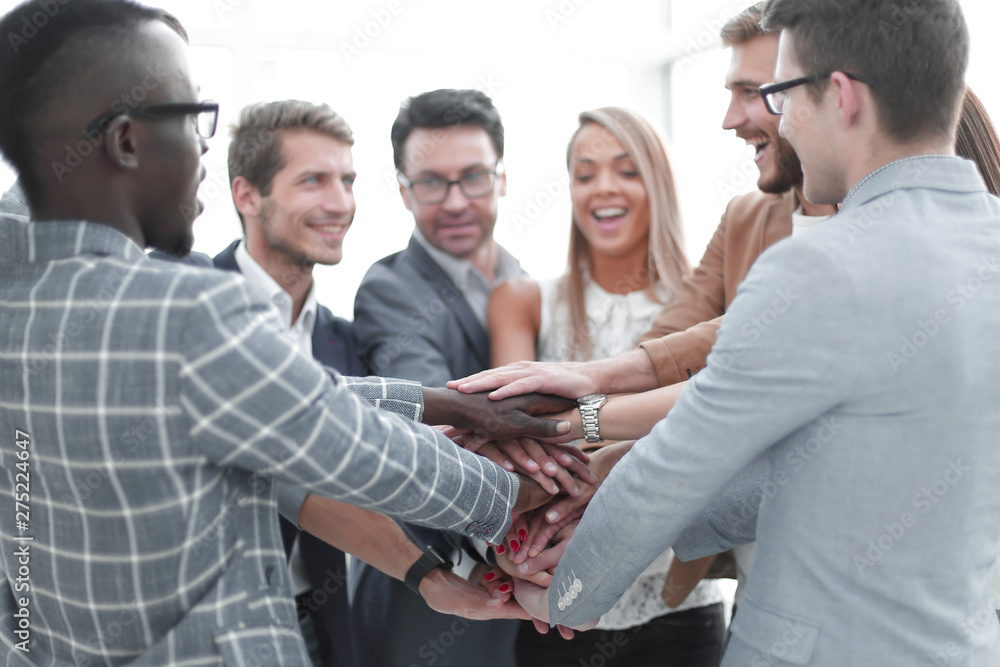 professional business team shows its unity professional business team shows its unity