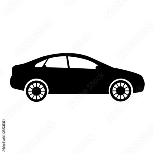 Sedan car icon vector. Auto symbol illustration.