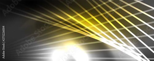 Color light with lines, outer space background, bright rays