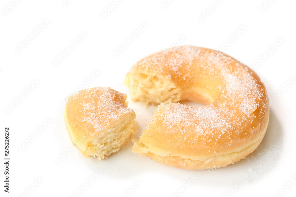 Glazed donut on white background - isolated