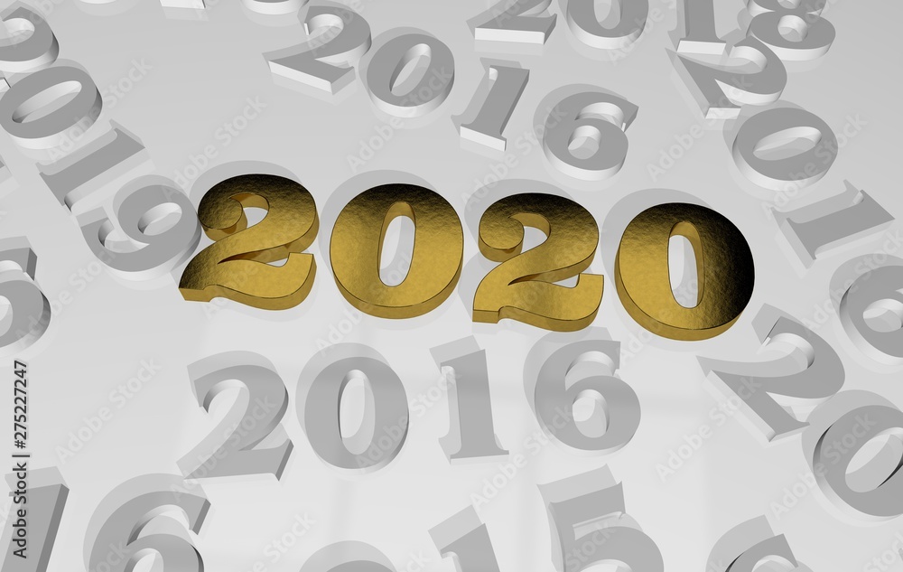 2020 year perspective. 2020, the icon that lies with the old years and stands out by the texture 2020 year perspective. 2020, the icon that lies with the old years and stands out by the texture