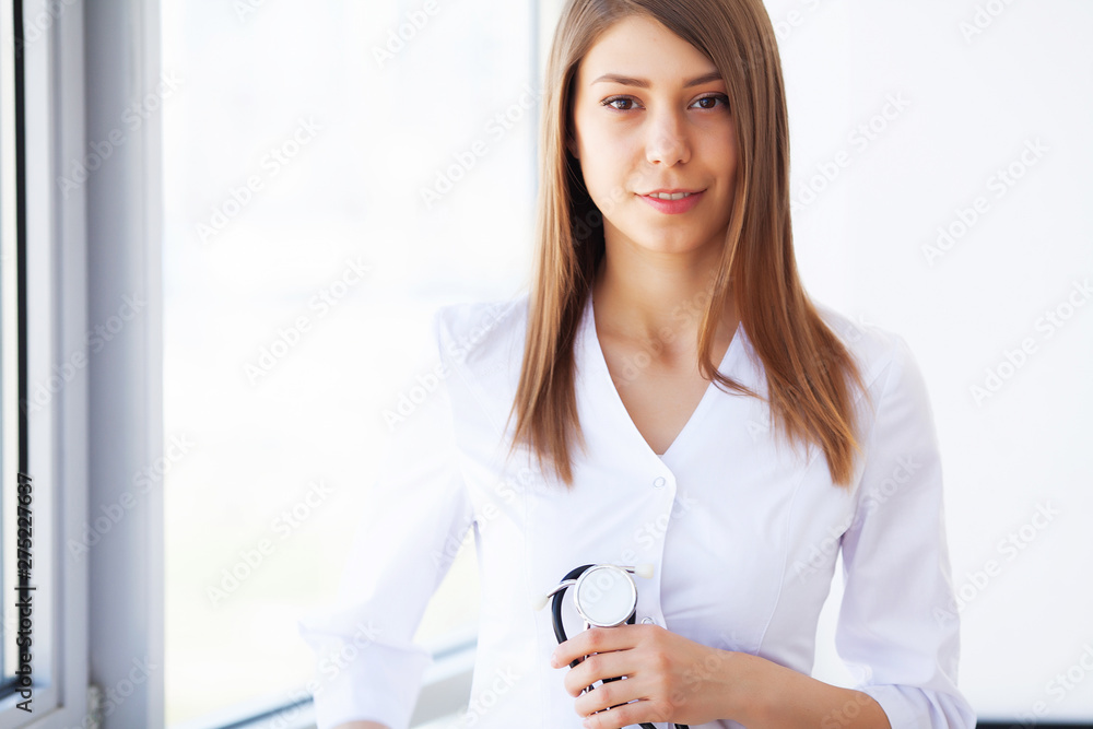 Medicine. Young female doctor in modern clinic Medicine. Young female doctor in modern clinic