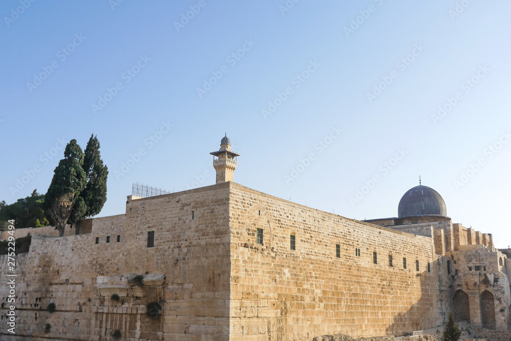 Jerusalem Old City. The Temple Mount. City Walls. Israel.