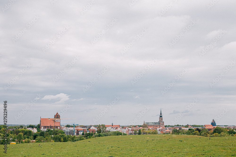 Sicht auf Greifswald vom Müllberg