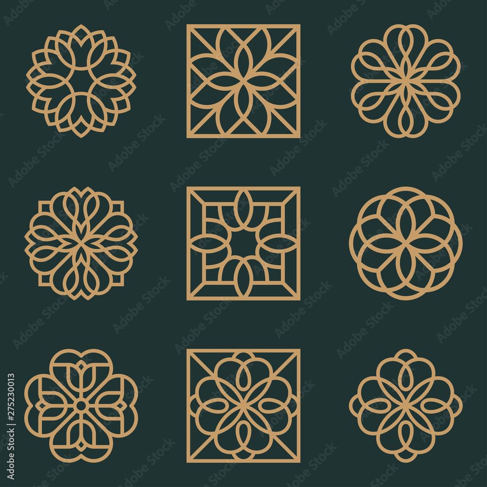 Flower and ornament logo design concept. Flower and ornament logo design concept.