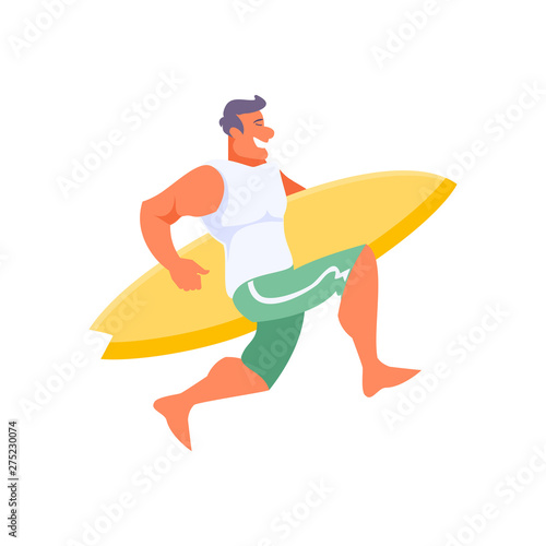 Running surfer vector