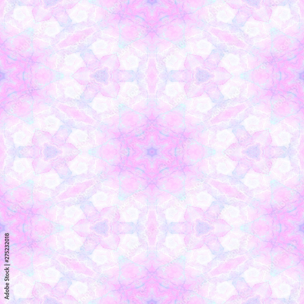 Abstract multicolored kaleidoscopic  background. Seamless pattern for wrapping papers and fabric or paper prints