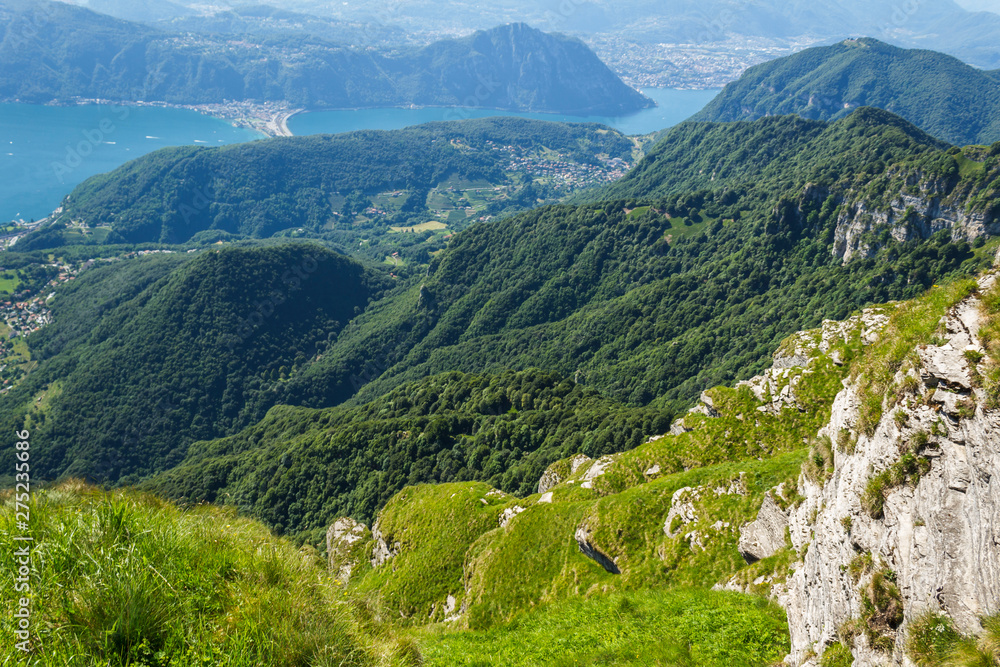 Fototapeta premium Lake Lugano in Switzerland.