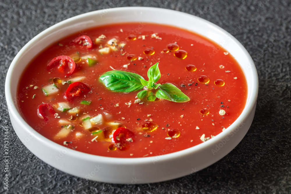 Portion of gazpacho Portion of gazpacho