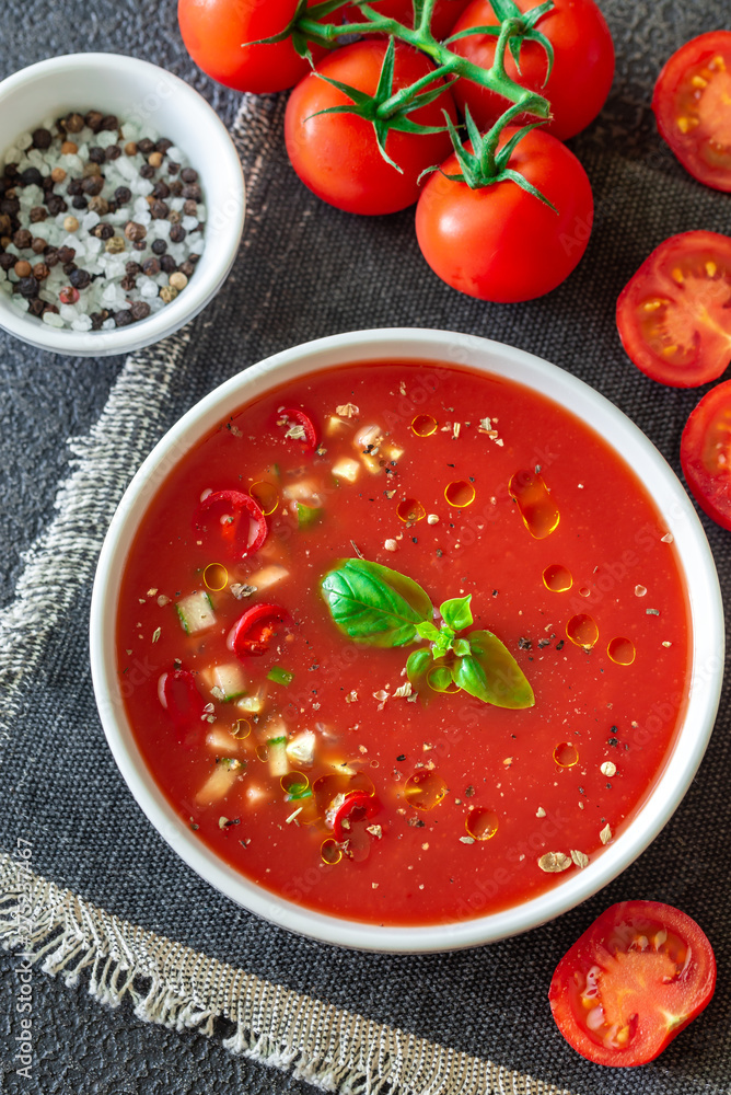 Portion of gazpacho Portion of gazpacho