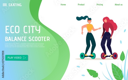 Eco Transport for City Move Promoting Landing Page