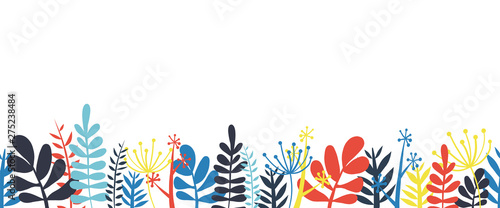 Abstract leaves border fram...