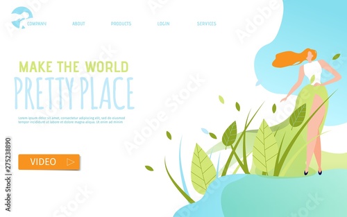 Make World Pretty Place Landing Page Template