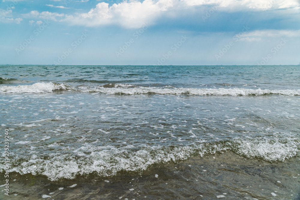 The water surface of the sea and the horizon line The water surface of the sea and the horizon line