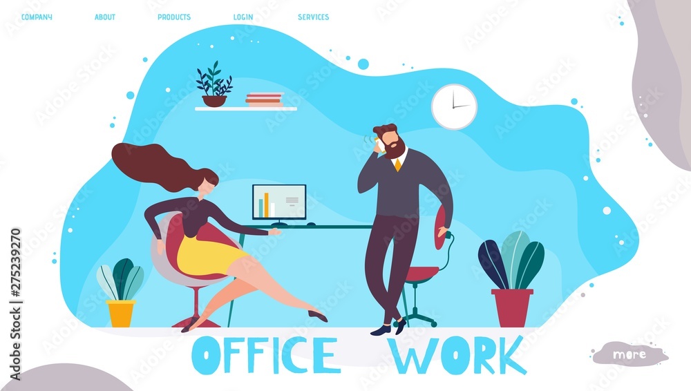 Office Work Management Promotion Landing Page