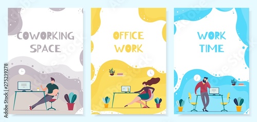 Coworking Office Time Management Mobile Cover Set