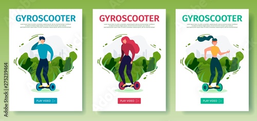 Mobile Landing Page Set Offers Riding Gyroscooter