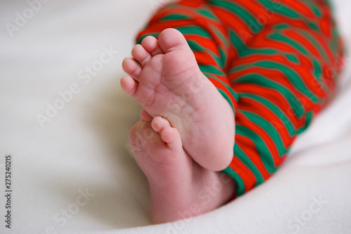 Legs of a small newborn baby