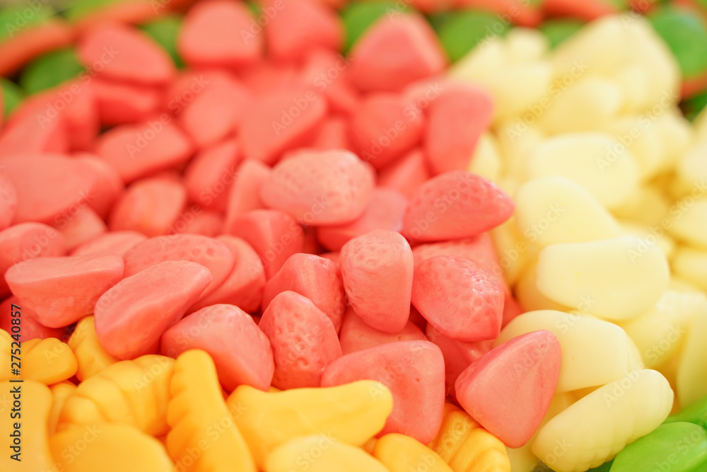 delicious multi-colored fruit marmalade. unhealthy bright candies in bulk. different jelly photo close. tasty sweets in the candy shop. nobody. delicious multi-colored fruit marmalade. unhealthy bright candies in bulk. different jelly photo close. tasty sweets in the candy shop. nobody.