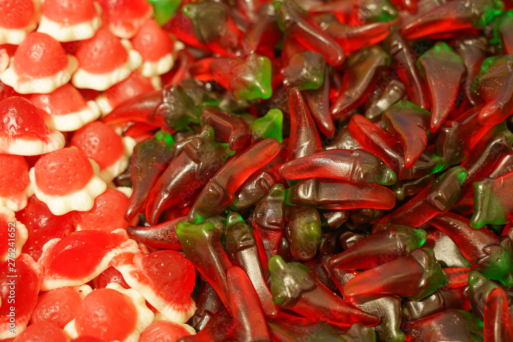 sweet candies in the store