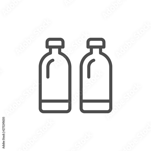 Diving cylinders line outline icon