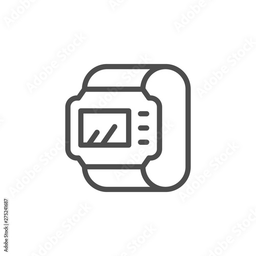 Diving computer line outline icon