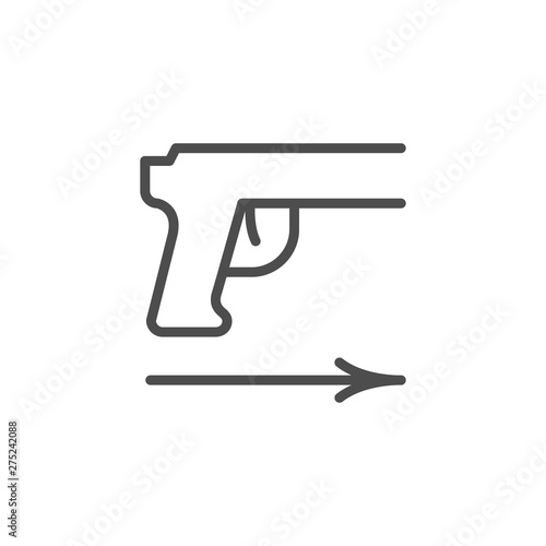 Spear gun line outline icon