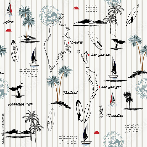 Geometry minimal seamless pattern simple shape and silhouette flowers and stripe modern vector pattern design for fashin ,fabric,web,wallpaper and all prints