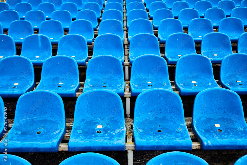 Naklejka premium Bright chairs in the stadium arena.