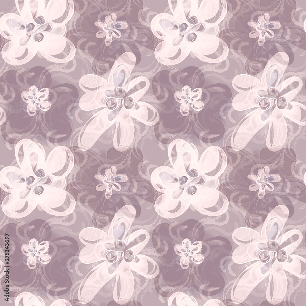 Obraz premium Floral seamless pattern. Watercolor hand painted background.