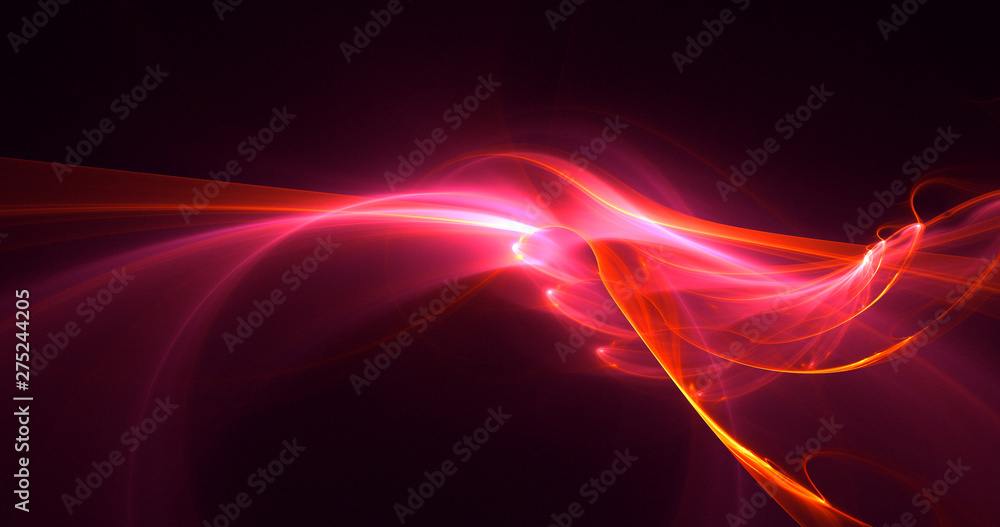 3D rendering abstract red fractal light background 3D rendering abstract red fractal light background
