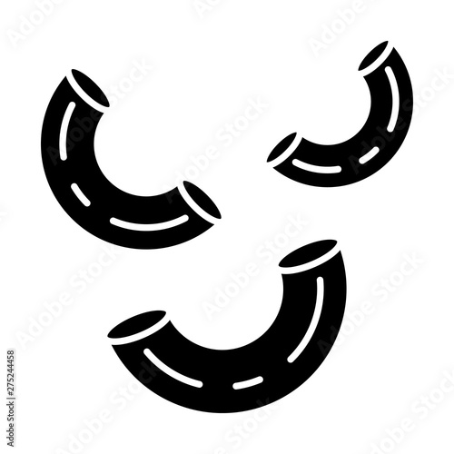 Elbows pasta glyph icon