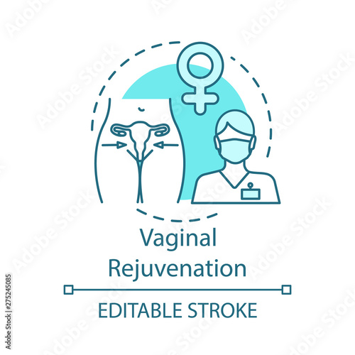 Vaginal rejuvenation concept icon