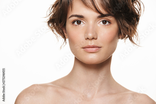 Beauty portrait of a lovely young topless woman