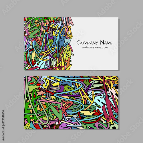 Business cards design, colorful abstract background