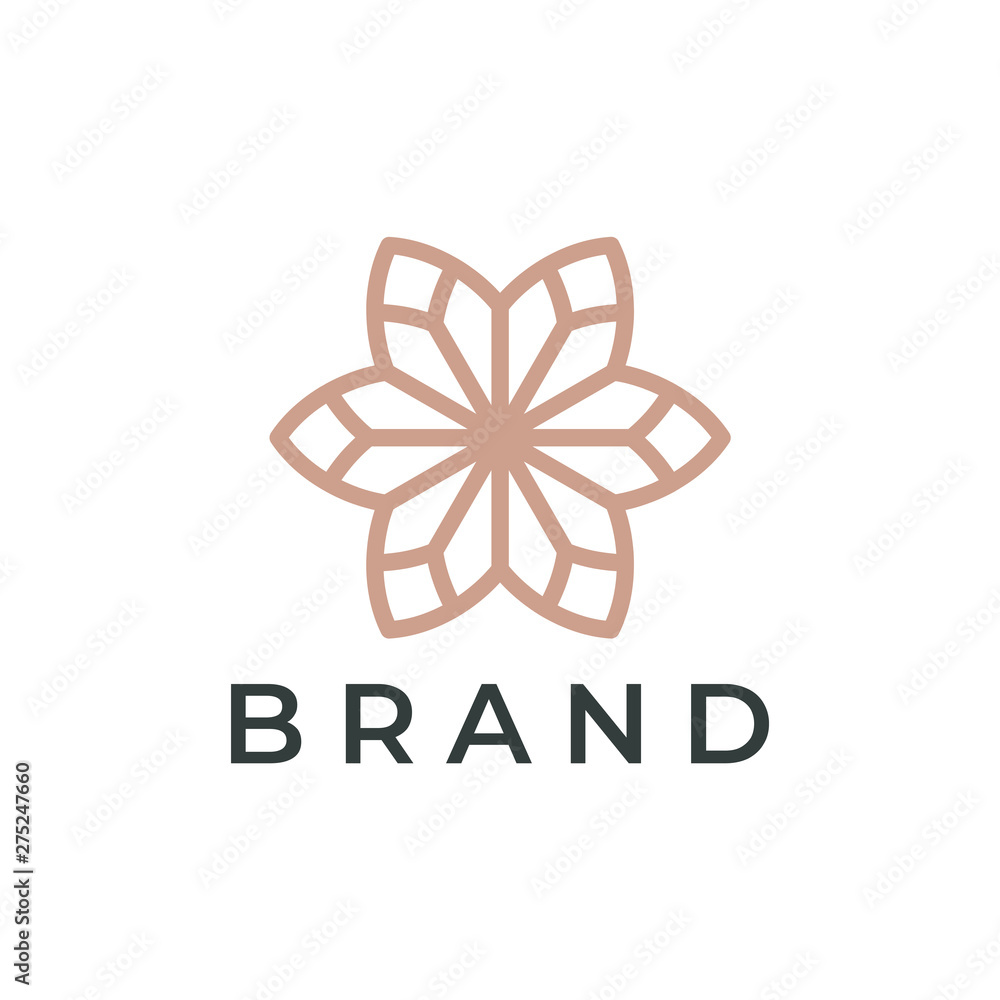 Flower logo design concept. Universal flower logo. Flower logo design concept. Universal flower logo.