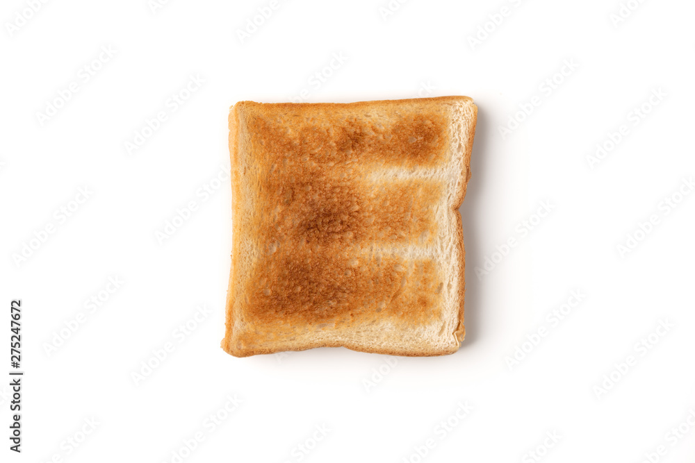 bread toast on isolated white background