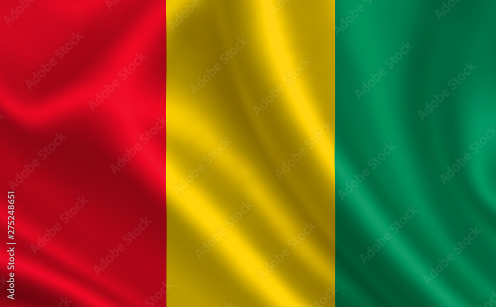 An image of the flag of Guinea. Series 
