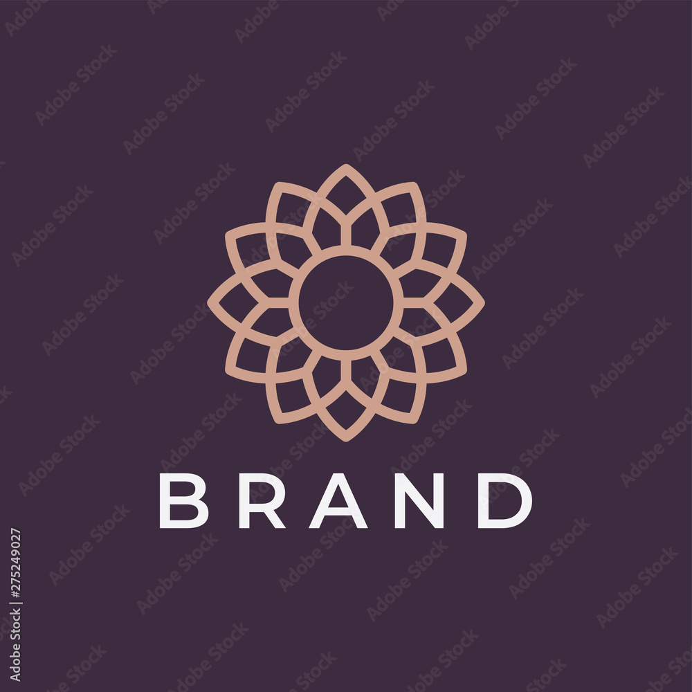 Flower logo design concept. Universal flower logo. Flower logo design concept. Universal flower logo.