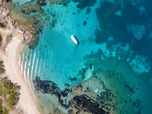 Aerial Drone view from South of Corsica, France