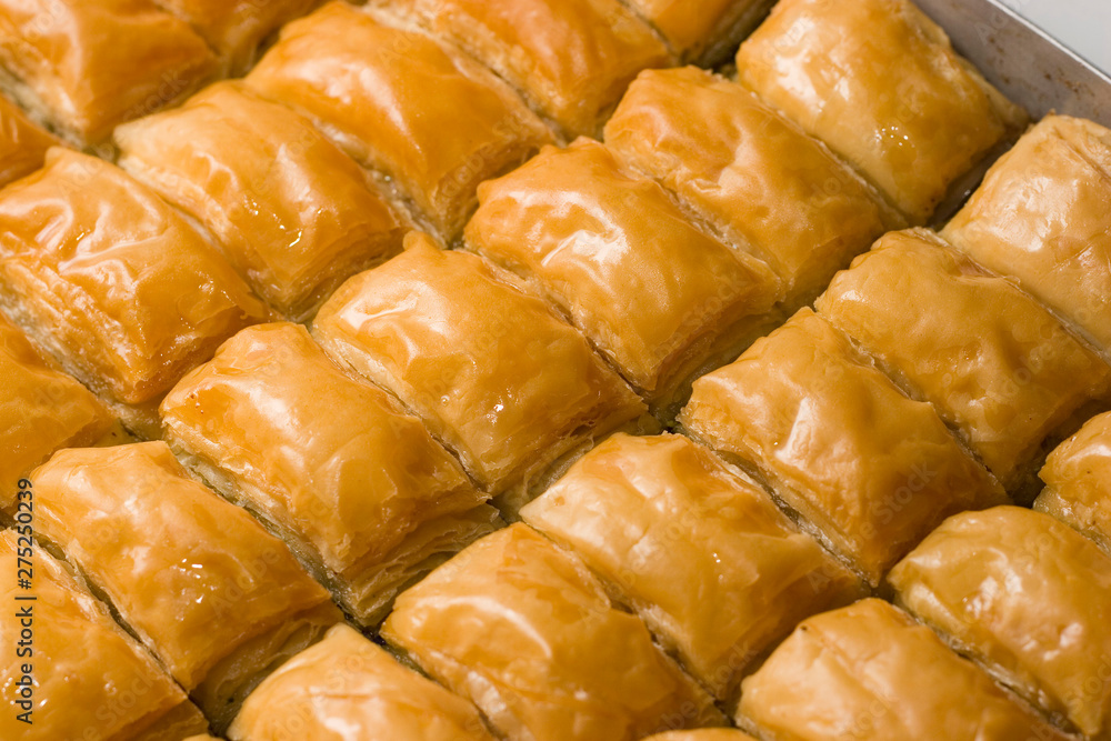 Pieces of Turkish or arabic traditional declious oriental dessert pahlava, baklava. Pieces of Turkish or arabic traditional declious oriental dessert pahlava, baklava.