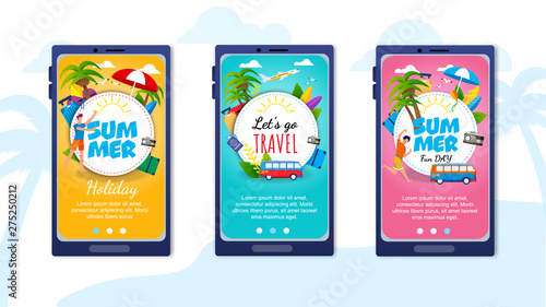 Landing Pages Set for Travel Mobile Application