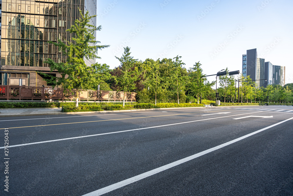 modern office  with empty road