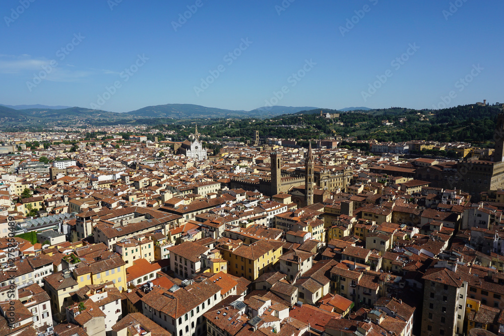 aerial view of florence italy