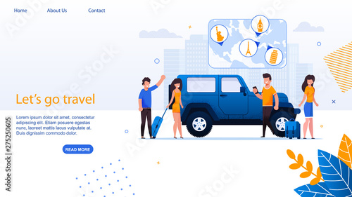 Car Travel Agency, Carshare Service Landing Page